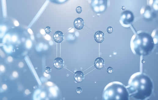 Benzene molecular structure © Сергей Шиманович stock.adobe.com