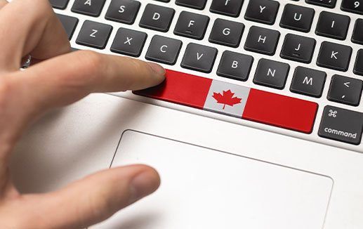 Concept - Laptop computer key marked with Canada flag - © Angelov stock.adobe.com