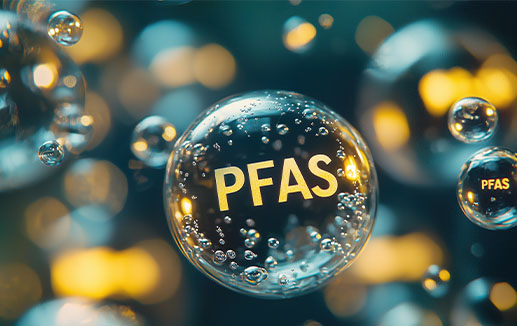 Concept - PFAS molecules - © SERHII stock.adobe.com (AI generated)