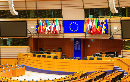 Government - Interior of European Parliament building in Brussels - © olyasolod stock.adobe.com