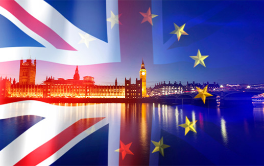 UK Parliament and UK and EU flags © erika8213 stock.adobe.com